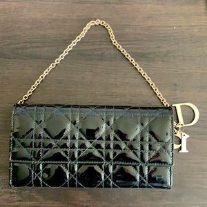 Christian Dior Lady Dior black handbag.